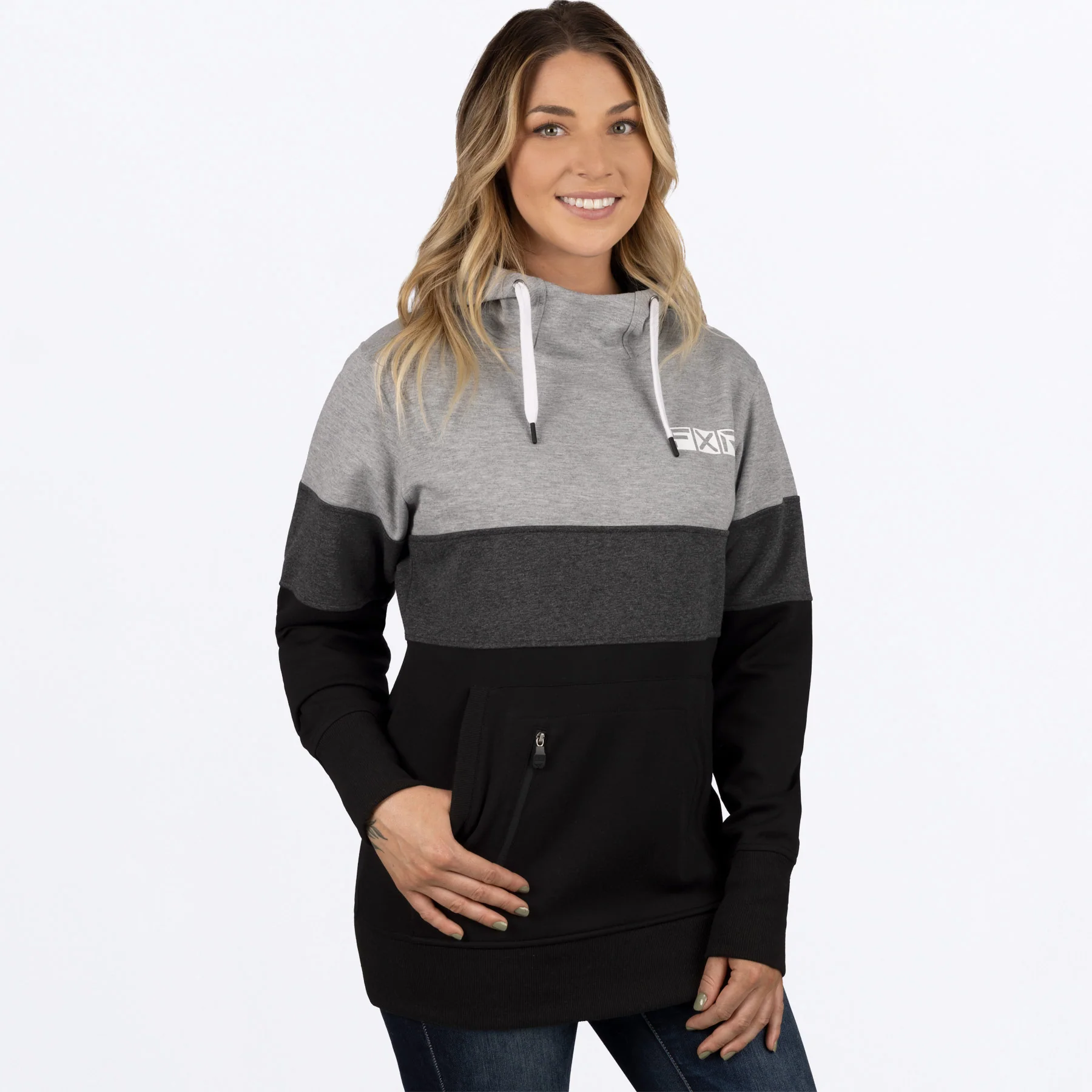 Women's Stripe Pullover Hoodie - Image 2